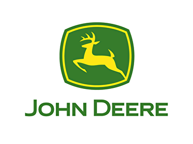 logo john deere cerf jaune fond vert
