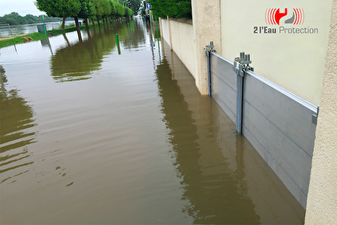 Inondation crue de Seine Montesson batardeaux anti-inondation